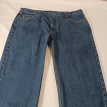 Carhartt Men's Blue Denim Workwear Jeans Measured Size (42×29) image 8