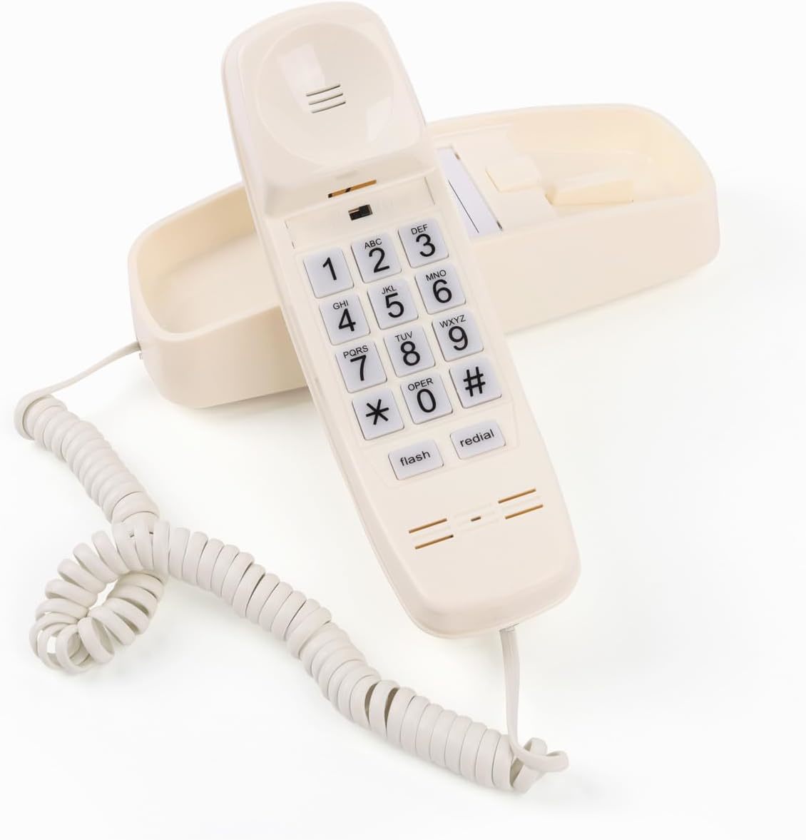Wall Phone Design Landline Phone With Corded, Loud Volume, Flashing Ligh... - $44.99