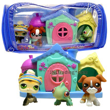 Year 2005 Littlest Pet Shop LPS Winter Vinyl Duffle Bag with Cat, Boxer &amp; Iguana - £43.95 GBP