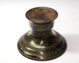 Vintage GATCO Solid Brass OLIVE GREEN 4¾” Tapered Decorative Candle Holder - $27.89
