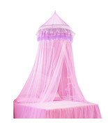 Costway Bed Mosquito Netting Mesh Lace Canopy Princess Round Dome Beddin... - £23.93 GBP