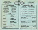 The Ultimate Cheesecake Factory Menu San Antonio Texas 1993 - $13.86
