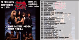 Morbid Angel Complete Discography MP3 50 CD releases on 1x DVD Albums Lives... - £15.16 GBP
