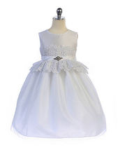 Elegant White Lace Waist Flower Girl, Communion,Party Dress, Crayon Kids... - £43.14 GBP
