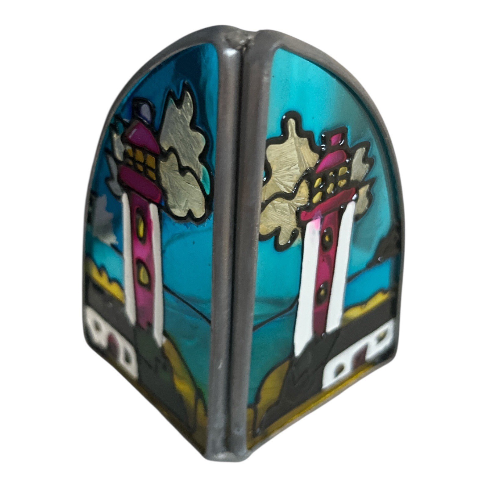 Scott’s Collectables Lighthouse Candle Screen – Stained Glass Look – Gif... - $15.00