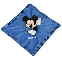 Disney Mickey Mouse Lovey Security Blanket Blue Just Play Rattle Plush N... - £27.01 GBP