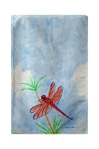 Betsy Drake Red Dragonfly Kitchen Towel - $29.69