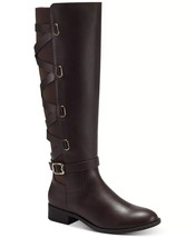 THALIA SODI Women&#39;s Veronika Wide Calf Riding Boots Drak Brown 7W - £32.89 GBP