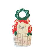 Vintage Liss Bros Merry Christmas Cat Doorknob Hanger 12” Padded Quilted... - $179.77 MXN