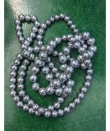 VTG Solid Bismuth Bead Necklace Non-Magnetic Rare Metal Strand 32” Unisex - $47.39 CAD