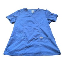 Cherokee Workwear Royal Blue Woman’s Scrub Top Medium Nursing Uniform Po... - £16.97 GBP