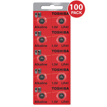 Toshiba LR41 AG3 Alkaline 1.5 Volt Batteries (100 Batteries) - £41.77 GBP