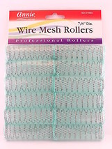 ANNIE 7/8&quot; WIRE MESH HAIR ROLLERS - 12 PCS. (1023) - £7.16 GBP