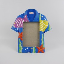 Aloha Hawaiian Button Down Shirt Tropical Fish Portrait Oriented Resin 3D Frame - £14.68 GBP