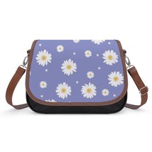 Mondxflaur Floral Daisy Messenger Bag for Women PU Leather Crossbody Bag School - £21.62 GBP