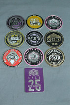 Lot of 10 Vintage Heavy Metal Poker Chips  - £23.43 GBP