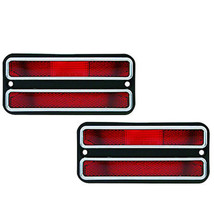 68-72 Chevy GMC Truck Rear Red Side Marker Light Lamp w/ Chrome Trim &amp; Gasket - £22.36 GBP
