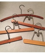 Set of 5 Vintage 50s wooden skirt and clothes hangers - £22.38 GBP