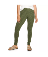 Sonoma Goods For Life Women&#39;s Middies Leggings Size S Long Olive Geo Floral - $16.27 CAD