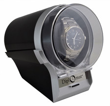 Single Diplomat Watch Winder Diplomat Case Box Storage Timer Automatic  - £47.04 GBP