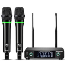 Wireless Microphone System, Rechargeable(Work 7 Hrs), 240Ft Range Uhf Metal Cord - £141.99 GBP