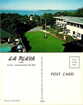 California Carmel LaPlaya Largest Luxury Hotel Ocean View  Flag Vintage Postcard - £7.37 GBP