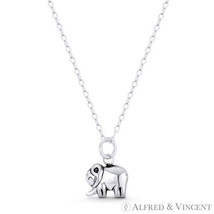 Tiny Baby Elephant Oxidized 925 Sterling Silver Lightweight Animal Charm... - $15.98+