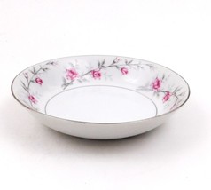 Norleans Debonaire Bread Berry Bowl Fine Bone China Pink Roses Vines Vin... - $23.76