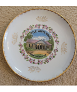 Collector Plate Little White House Warm Springs Georgia gold rim - £6.95 GBP