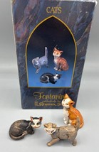 Fontanini Cats Figurines Set Of 3 Collectible Miniatures Animals Collect... - $242.96 MXN