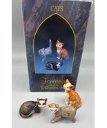 Fontanini Cats Figurines Set Of 3 Collectible Miniatures Animals Collect... - $242.63 MXN