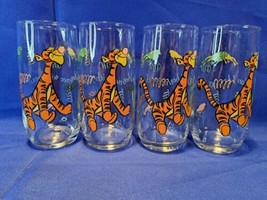 Vintage Disney Tigger &#39;Can I Bounce With You?&#39; Drinking Glasses (Set if 4) - £26.14 GBP