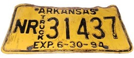 Arkansas Truck License Plate 1994 NR 31437 vintage car collector June 30... - £7.04 GBP
