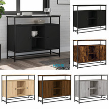 Industrial Wooden Large Wide Sideboard Storage Cabinet Unit With 2 Doors... - $130.28+