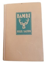 Bambi 1929 Hardcover Antique Book by Felix Salten 1st English Edition Grosset  - £15.75 GBP