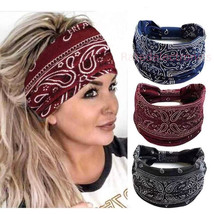 3PCS Boho Headbands Leopard Hair Bands Knotted Turban Wraps Stripe Cloth Elegant - £9.76 GBP