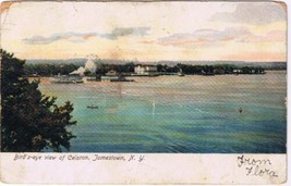 Postcard Birds Eye View Of Celeron Jamestown New York Made in Germany - £1.12 GBP