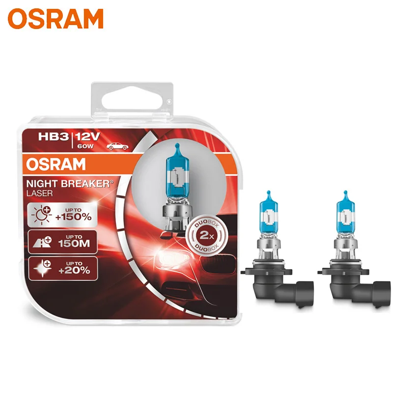 OSRAM 9005 HB3 12V 60W P20d Night Breaker Laser Car Lamp Halogen Headlight Fog - £52.69 GBP+