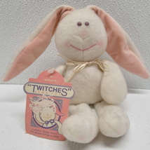 Vintage 1986 Hallmark Twitches Bunny Rabbit Sewn Toy Plush Stuffed Animal White  - £36.43 GBP