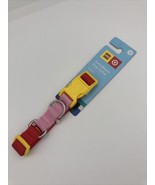 New LEGO Colorblock Dog Collar Sz Medium Breed Red/Pink Target - £7.79 GBP