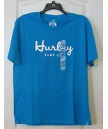 Hurley Surf Co Short Sleeve Crewneck T-Shirt CYAN Men&#39;s Sz L-XL NWT MRSP$26 - $300.71 MXN