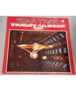 VINTAGE 1981 Star Trek Stardate Calendar William Shatner Leonard Nimoy - £11.64 GBP
