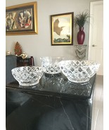 Set of 3 Beautiful Cut Crystal Candy, Nut Bowls each piece more beautiful - €24,06 EUR
