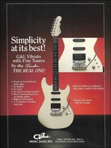 1987 G&amp;L Invader guitar w/ Vibrato Fine Tuners designed by Leo Fender ad print - £3.31 GBP