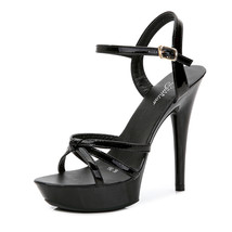 N shoes belt buckle sandals woman new summer fashion 13cm sexy high heels model catwalk thumb200