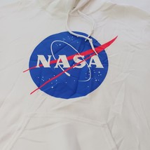 NASA Men's White Graphic Drawstring Pullover Hoodie Sweatshirt Measured Chest 40 image 11