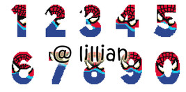 pdf SPIDERMAN NUMBER NUMBERS 12345678910 Counted Cross Stitch Pattern Pa... - $4.95