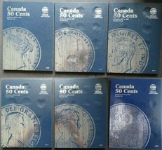 Set of 6 - Whitman Canada 50 Cents Coin Folders Number 1-3 1870-2022 Alb... - $36.95