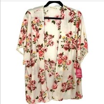 Floral Kimono by Heart &amp; Hips Size Medium Boho NWT Pink Craem - £20.52 GBP
