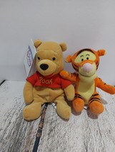 Disney Store Winnie The Pooh &amp; Tigger Bean Bag Plushies - Lot of 2 GUC - £9.03 GBP